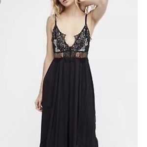 Free People Chleo embroidered maxi  jumpsuit